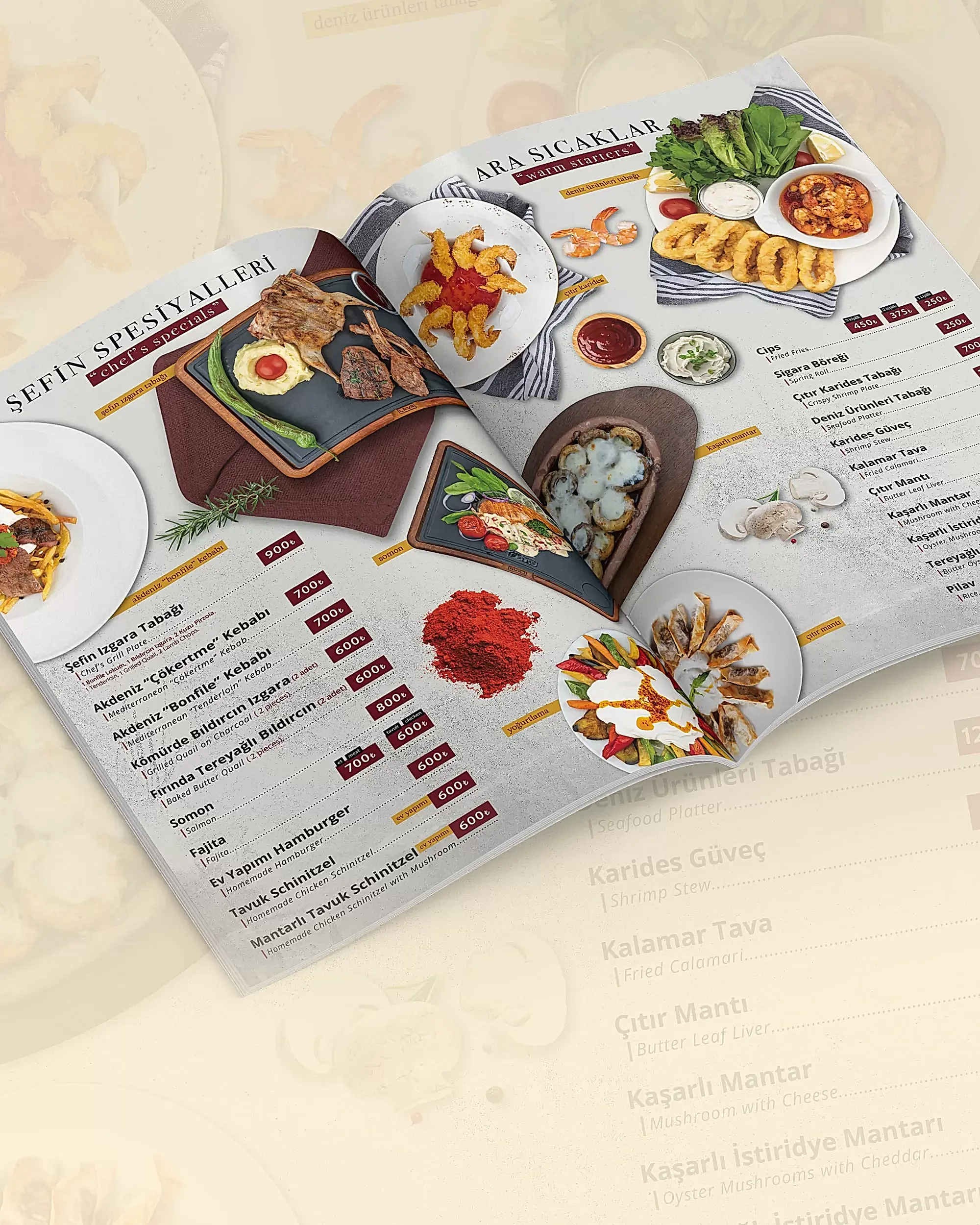 Alanya Menü ve Katalog Tasarımı
